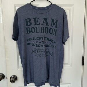 Jim Beam Bourbon Short sleeve T-shirt size XL blue crewneck